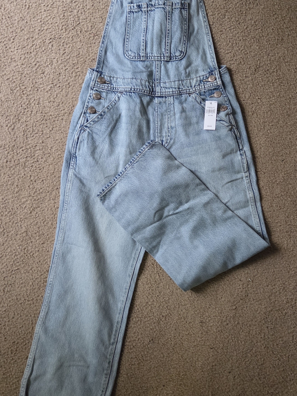 GAP Light Blue Denim Kids Overalls with Front Pocket